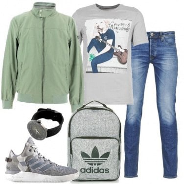 Outfit Grigi e verdi
