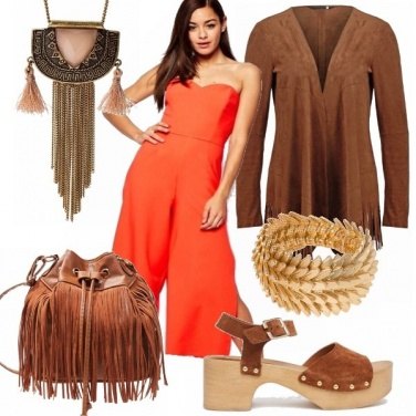 Outfit Girl orange brown!