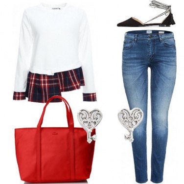 Outfit Felpa e ballerine