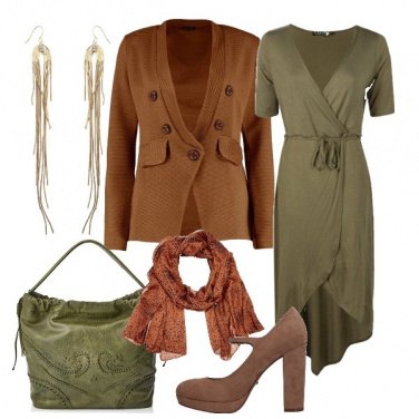 Outfit Oliva e marrone