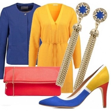 Outfit Giallo, rosso e blu...