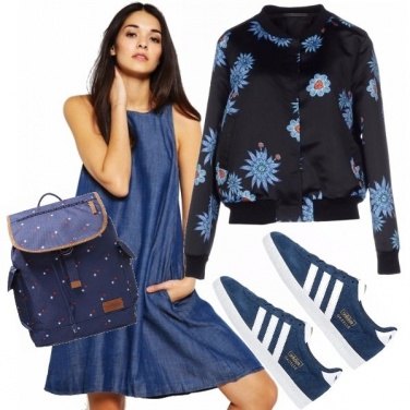 Outfit Bomber e denim