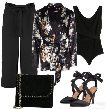 Outfit Fiori sul kimono