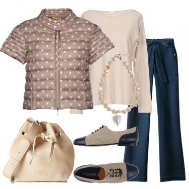 Outfit Piumino a pois