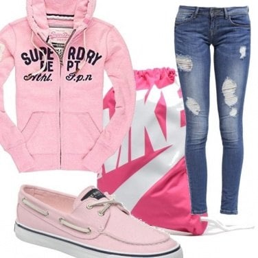 Outfit Rosa con classe