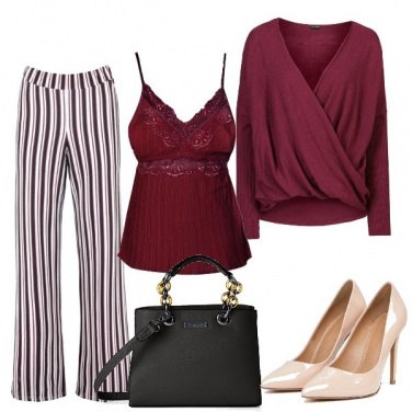 Outfit Pantaloni palazzo e mille righe