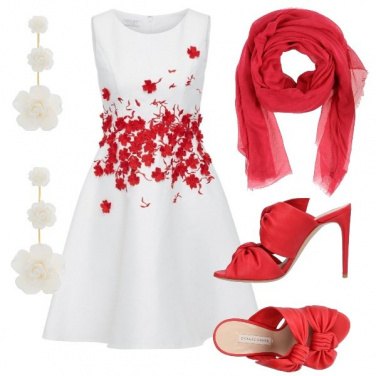 Outfit Bianco e rosso