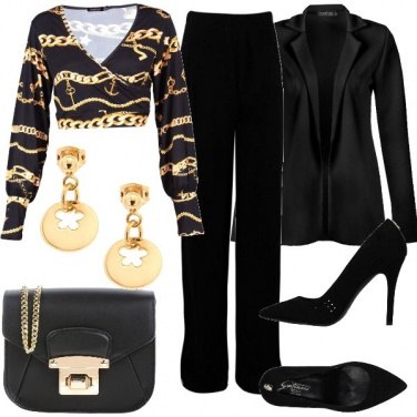Outfit Oro e nero