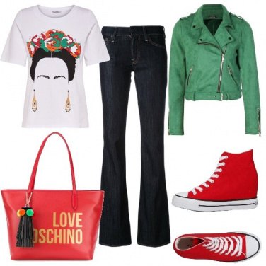 Outfit Rosso e verde