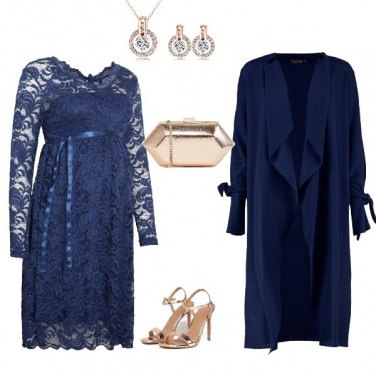 Outfit Oro e pizzo nel tardo pomeriggio