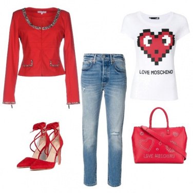 Outfit Rosso in ufficio