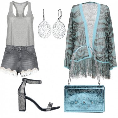 Outfit Sandalias de tacón Marrón Un solo color Mujer: 1 Outfit Mujer |  Bantoa