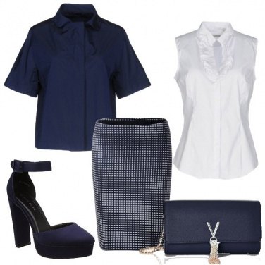 Outfit Bianco e blu