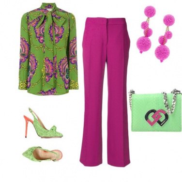 Outfit Serata in fuxia