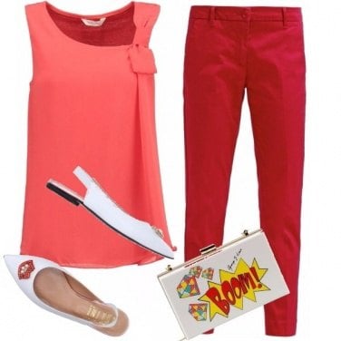 Outfit Peach & fiesta