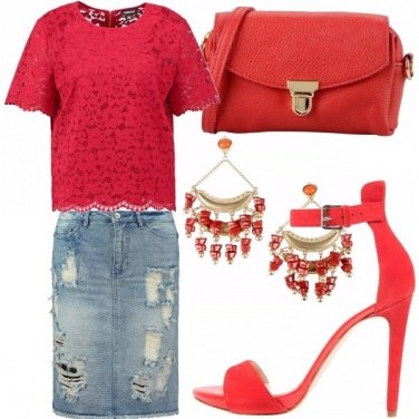 Outfit Red & denim