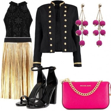 Outfit Gold and pink
