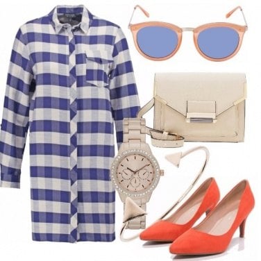 Outfit Orange/check
