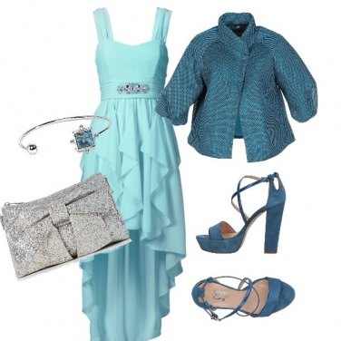 Outfit Cerimonia in verde acqua