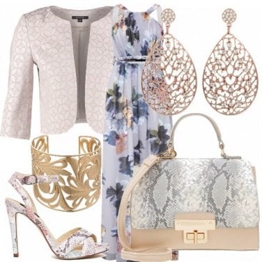 Outfit Fiori e pitone