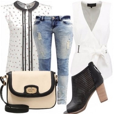 Outfit Black e white!
