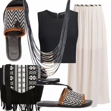 Outfit Flat in bianco e nero