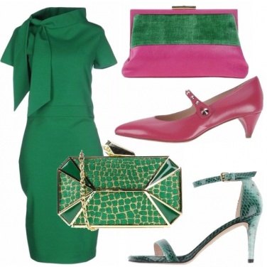 Outfit Verde smeraldo & fuxia