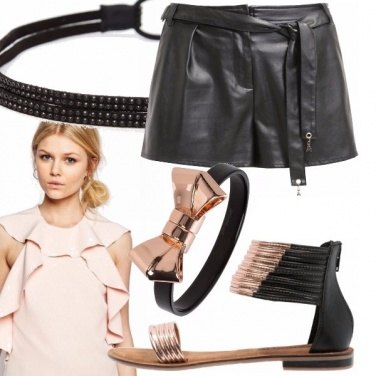 Outfit Rouches & pelle