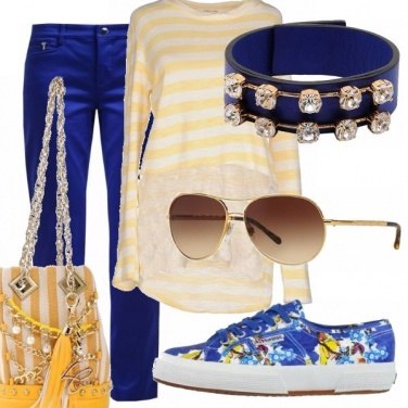 Outfit Bella in blu e giallo!