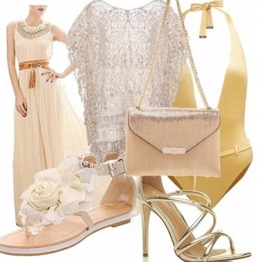 Outfit Invito per un cocktail in spiaggia