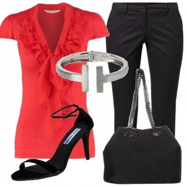 Outfit Rosso eleganza con stile