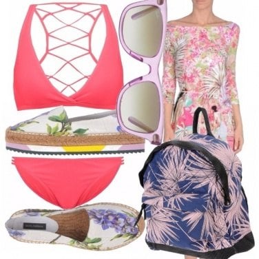 Outfit Red in spiaggia!