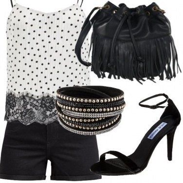 Outfit Nero e pois