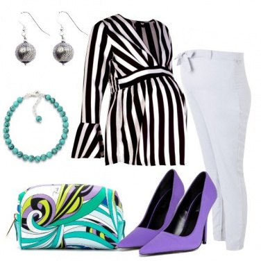 Outfit Blusa a righe