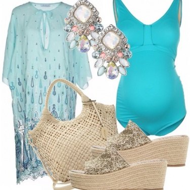 Outfit Premaman chic in spiaggia!