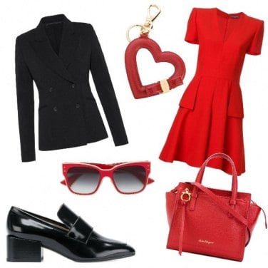 Outfit Red chic