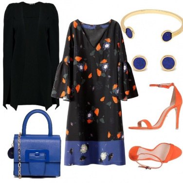 Outfit Arancio-blue