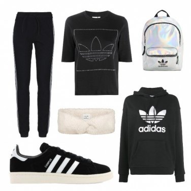 outfit felpa adidas