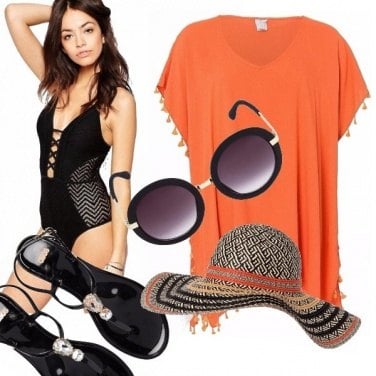 Outfit Orange/black