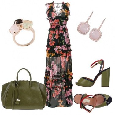 Outfit Il verde militare si sposa con il rosa