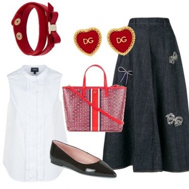 Outfit Maxi gonna jeans