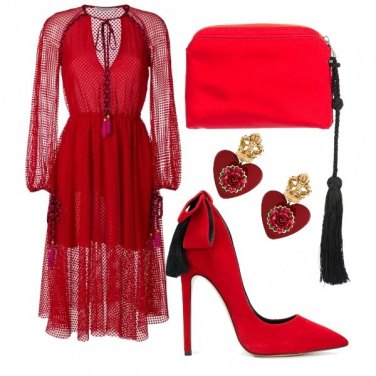 Outfit Rosso favola