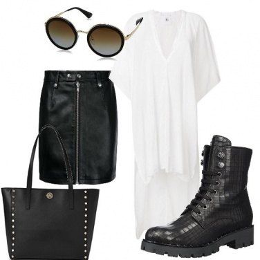 Outfit Maglia asimmetrica