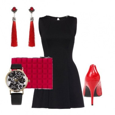 Outfit Serata rossa