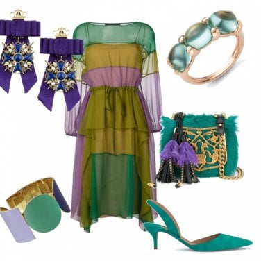 Outfit Violet&Green