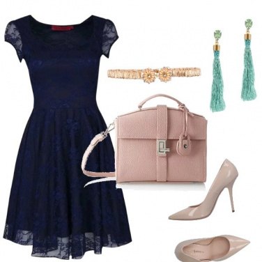 Outfit Blue and Powder pink