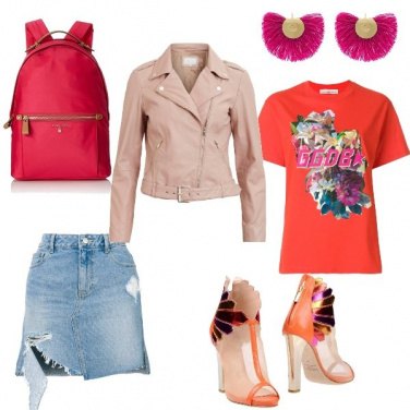 Outfit Orange Peacock Ankle Boots