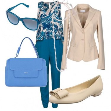 Outfit Jumpsuite blu...pronta in un attimo