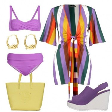 Outfit Playsuit a righe