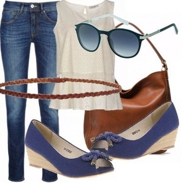 Outfit Jeans, san gallo e cuoio